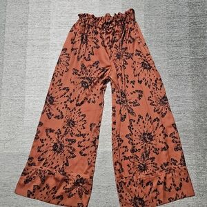 Free People Terracotta Floral Pants